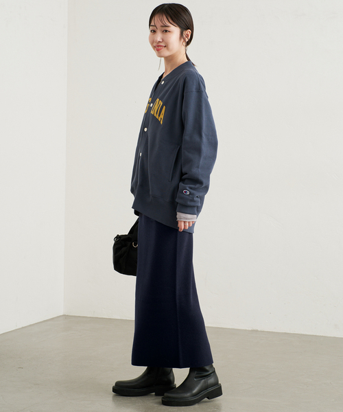 SLOBE IENA(スローブイエナ)の「《WEB限定カラーあり/シリーズあり/》ウォッシャブルスムースニットスカート(スカート・レディース・ブラック/チャコールグレー/ネイビー・FREE)」の15枚目の写真