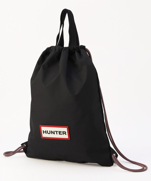 FREAK'S STORE(フリークスストア)の「HUNTER/ハンター 限定展開 TRAVEL DRAWSTRING BACKPACK TOTE ナップザック(ショルダーバッグ・メンズ・ホワイト/ブラック・ONE SIZE)」の1枚目の写真