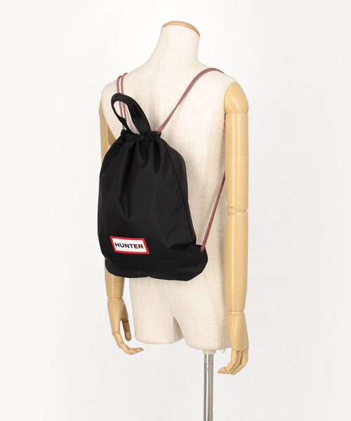 FREAK'S STORE(フリークスストア)の「HUNTER/ハンター 限定展開 TRAVEL DRAWSTRING BACKPACK TOTE ナップザック(ショルダーバッグ・メンズ・ホワイト/ブラック・ONE SIZE)」の10枚目の写真