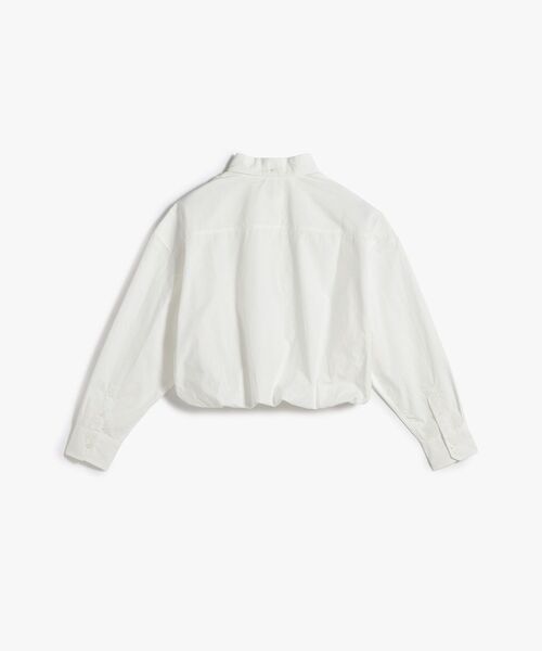 tommy jeans（トミー ジーンズ）の「オーバーサイズフィット クロップド丈ギャザー入りポプリンシャツ（シャツ/ブラウス・レディース・イエロー/ホワイト・X-SMALL/SMALL/MEDIUM）」の8枚目の写真