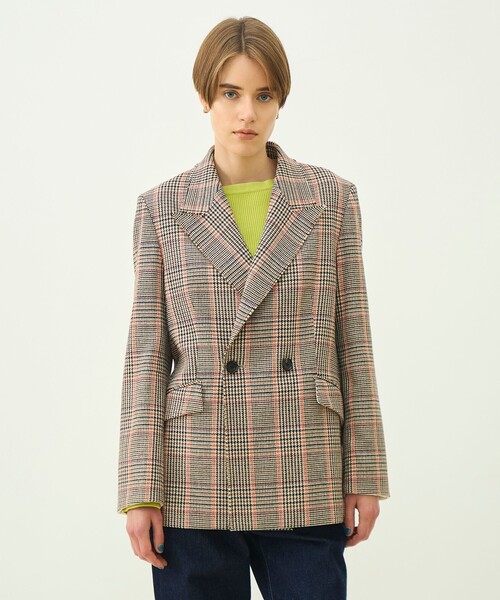 MACPHEE(マカフィー)の「ブリティッシュチェック ダブルブレストジャケット(テーラードジャケット・レディース・ブラウン系その他・36)」の4枚目の写真