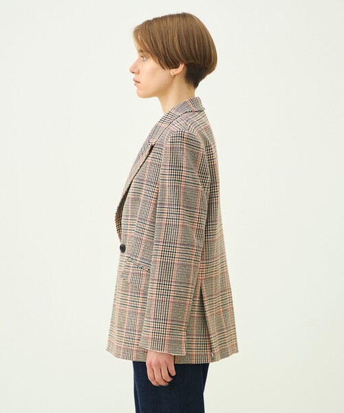 MACPHEE(マカフィー)の「ブリティッシュチェック ダブルブレストジャケット(テーラードジャケット・レディース・ブラウン系その他・36)」の5枚目の写真