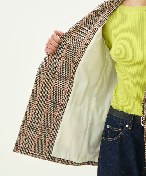 MACPHEE(マカフィー)の「ブリティッシュチェック ダブルブレストジャケット(テーラードジャケット・レディース・ブラウン系その他・36)」の7枚目の写真