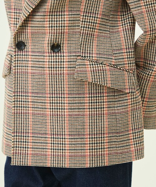 MACPHEE(マカフィー)の「ブリティッシュチェック ダブルブレストジャケット(テーラードジャケット・レディース・ブラウン系その他・36)」の12枚目の写真