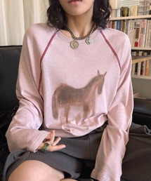 Vipoa（ヴィポア）の「Pink pony raglan tee（Tシャツ/カットソー）」