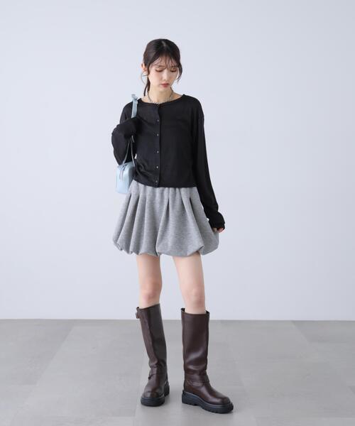 FREE'S MART(フリーズマート)の「前後2wayラインストーンカットソーカーディガン(Tシャツ/カットソー・レディース・ホワイト系その他/ブラック/グレー系その他・FREE)」の6枚目の写真