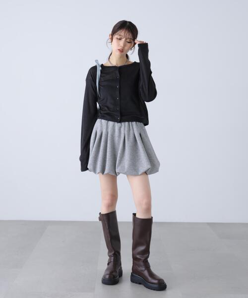FREE'S MART(フリーズマート)の「前後2wayラインストーンカットソーカーディガン(Tシャツ/カットソー・レディース・ホワイト系その他/ブラック/グレー系その他・FREE)」の8枚目の写真