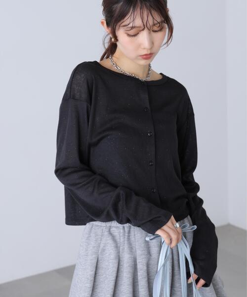 FREE'S MART(フリーズマート)の「前後2wayラインストーンカットソーカーディガン(Tシャツ/カットソー・レディース・ホワイト系その他/ブラック/グレー系その他・FREE)」の9枚目の写真