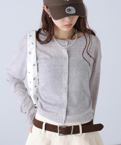 FREE'S MART(フリーズマート)の「前後2wayラインストーンカットソーカーディガン(Tシャツ/カットソー・レディース・ホワイト系その他/ブラック/グレー系その他・FREE)」の13枚目の写真