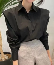 レギュラーカラー長袖シャツ