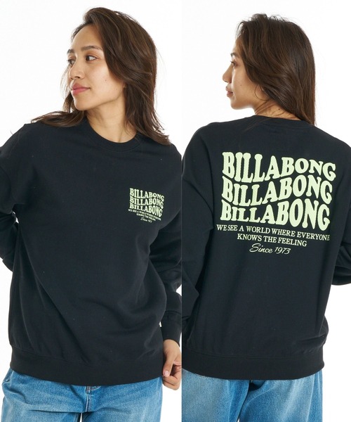 BILLABONG(ビラボン)の「BILLABONG ウィメンズ WAVE LOGO LIGHT CREW トレーナー 【BOY FIT】【2026年秋冬モデル】/ビラボンバックプリントスウェット(スウェット・レディース・ピンク系その他/ブラック/オフホワイト・LARGE/MEDIUM)」の2枚目の写真