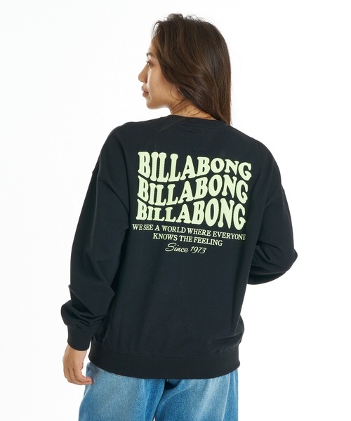 BILLABONG(ビラボン)の「BILLABONG ウィメンズ WAVE LOGO LIGHT CREW トレーナー 【BOY FIT】【2026年秋冬モデル】/ビラボンバックプリントスウェット(スウェット・レディース・ピンク系その他/ブラック/オフホワイト・LARGE/MEDIUM)」の10枚目の写真