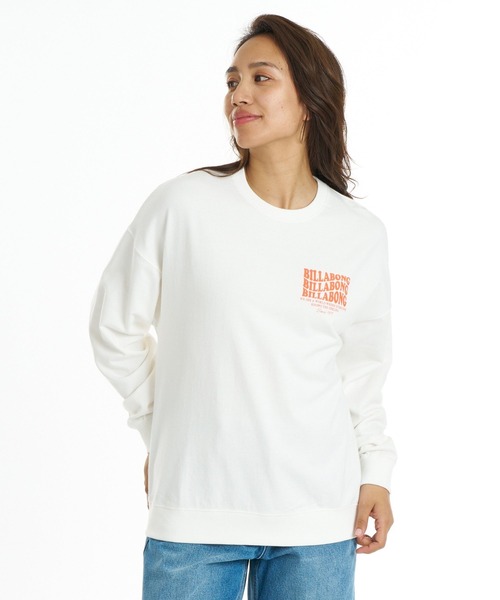 BILLABONG(ビラボン)の「BILLABONG ウィメンズ WAVE LOGO LIGHT CREW トレーナー 【BOY FIT】【2026年秋冬モデル】/ビラボンバックプリントスウェット(スウェット・レディース・ピンク系その他/ブラック/オフホワイト・LARGE/MEDIUM)」の5枚目の写真