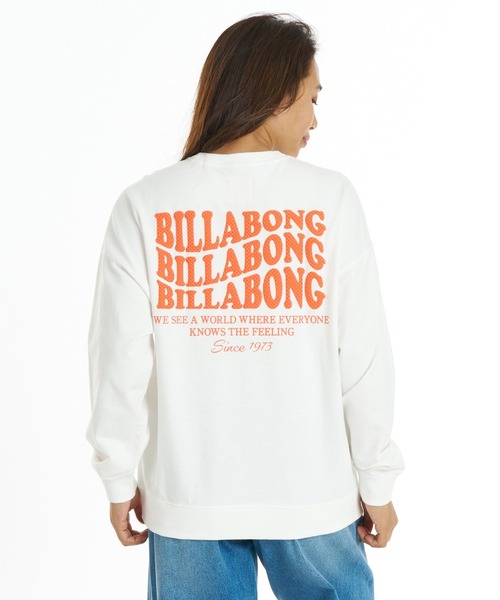 BILLABONG(ビラボン)の「BILLABONG ウィメンズ WAVE LOGO LIGHT CREW トレーナー 【BOY FIT】【2026年秋冬モデル】/ビラボンバックプリントスウェット(スウェット・レディース・ピンク系その他/ブラック/オフホワイト・LARGE/MEDIUM)」の6枚目の写真