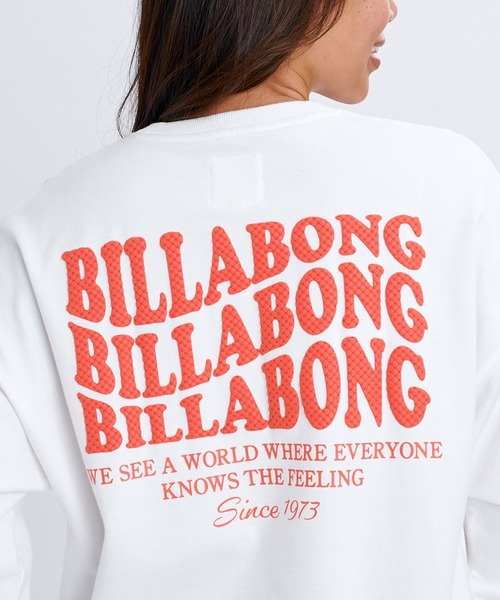 BILLABONG(ビラボン)の「BILLABONG ウィメンズ WAVE LOGO LIGHT CREW トレーナー 【BOY FIT】【2026年秋冬モデル】/ビラボンバックプリントスウェット(スウェット・レディース・ピンク系その他/ブラック/オフホワイト・LARGE/MEDIUM)」の8枚目の写真
