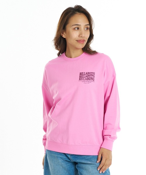 BILLABONG(ビラボン)の「BILLABONG ウィメンズ WAVE LOGO LIGHT CREW トレーナー 【BOY FIT】【2026年秋冬モデル】/ビラボンバックプリントスウェット(スウェット・レディース・ピンク系その他/ブラック/オフホワイト・LARGE/MEDIUM)」の17枚目の写真