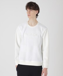 【BLACK lab.】シャドーチェックダブルニットスウェットシャツ
