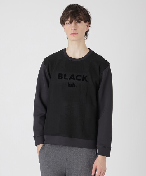 BLACK LABEL CRESTBRIDGE（ブラックレーベル・クレストブリッジ）の「【BLACK lab.】シャドーチェックダブルニットスウェットシャツ（Tシャツ/カットソー・メンズ・ブラック/オフホワイト/ブルー系その他4・XL/L/M）」の2枚目の写真