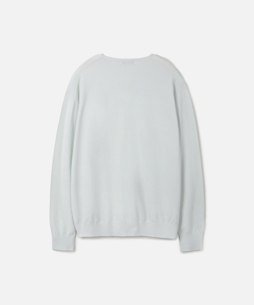247SERIES(247シリーズ)の「FINE RIBBED Vネック 12GG ニット ミント(ニット/セーター・メンズ・ミント・SMALL/MEDIUM/LARGE/X-LARGE)」の2枚目の写真