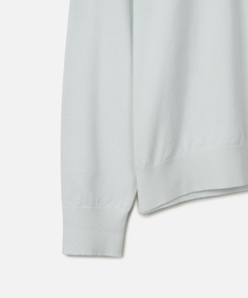 247SERIES(247シリーズ)の「FINE RIBBED Vネック 12GG ニット ミント(ニット/セーター・メンズ・ミント・SMALL/MEDIUM/LARGE/X-LARGE)」の4枚目の写真