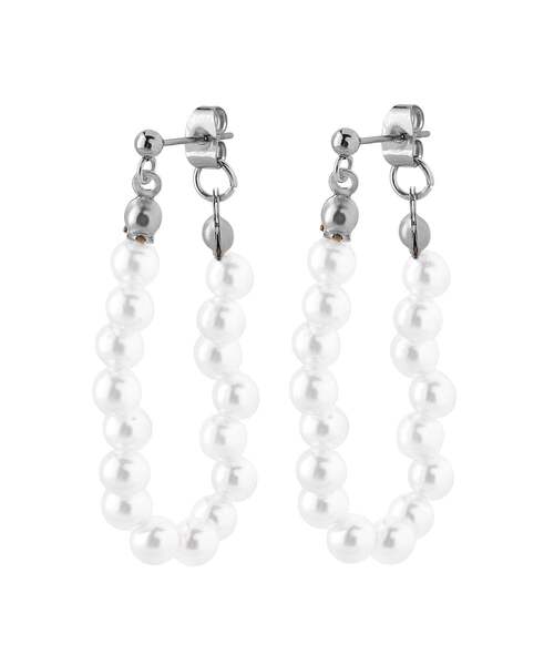 ANEMONE(アネモネ)の「【ステンレス】パールバックキャッチピアス(ピアス(両耳用)・レディース・ホワイト/ブラック・FREE)」の2枚目の写真
