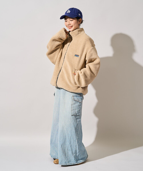 FREAK'S STORE(フリークスストア)の「限定展開 FREAK'S STORE OUTDOORS 4WAY ボアブルゾン(その他アウター・レディース・ネイビー/ブラウン/ベージュ/ブラック/オリーブ・フリ-)」の6枚目の写真