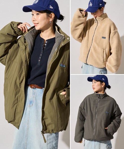 FREAK'S STORE(フリークスストア)の「限定展開 FREAK'S STORE OUTDOORS 4WAY ボアブルゾン(その他アウター・レディース・ネイビー/ブラウン/ベージュ/ブラック/オリーブ・フリ-)」の7枚目の写真