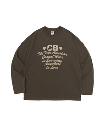 アメリカンラブレタリング ロングスリーブTシャツ(カーキ)