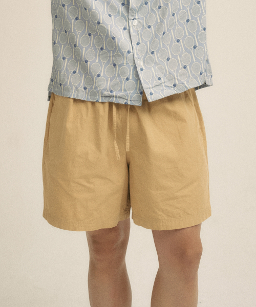VILLA RAY（ヴィラ・レイ）の「デイリーイージーコットン メンズ ショーツ - サンドベージュ（その他パンツ・メンズ・その他・MEDIUM/LARGE/X-LARGE）」の4枚目の写真