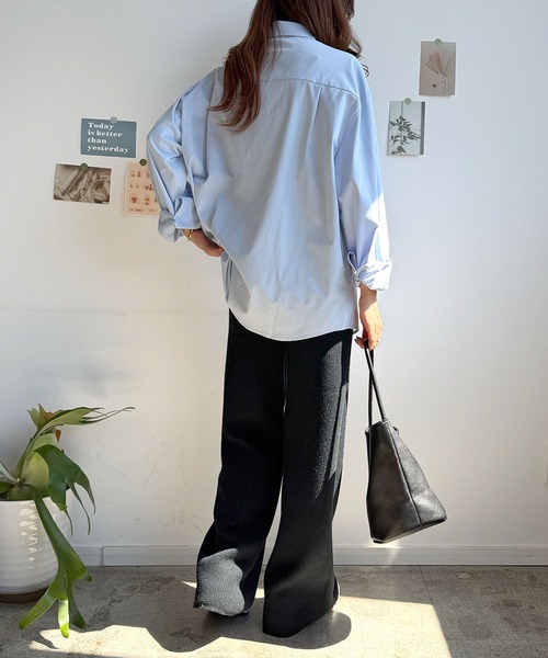 Futier land(フューティアランド)の「履いた瞬間あたたかい!リブ編み美脚シルエット裏起毛リラックスニットパンツ(その他パンツ・レディース・モカ/アイボリー/ブラック・FREE)」の15枚目の写真