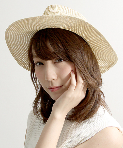 WEGO（ウィゴー）の「WEGO/ツバ広ペーパーハット（ハット・レディース・ブラウン/ホワイト/ブラック/ナチュラル/ベージュ・FREE）」の5枚目の写真