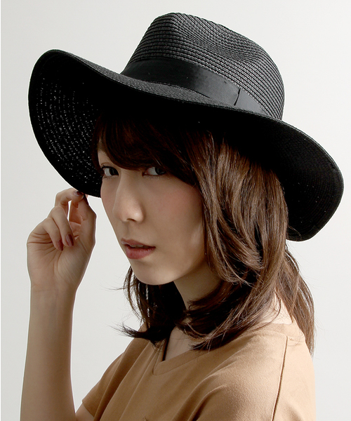 WEGO（ウィゴー）の「WEGO/ツバ広ペーパーハット（ハット・レディース・ブラウン/ホワイト/ブラック/ナチュラル/ベージュ・FREE）」の2枚目の写真