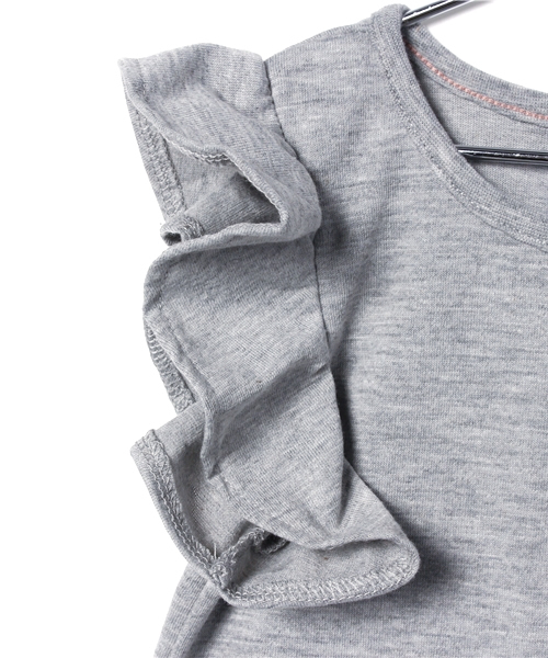 GLOBAL WORK（グローバルワーク）の「【キッズ】ラッフルスリーブカットプルオーバー半袖/724058（Tシャツ/カットソー・キッズ・その他1/グレー/カーキ・LARGE/X-LARGE/SMALL/MEDIUM）」の6枚目の写真