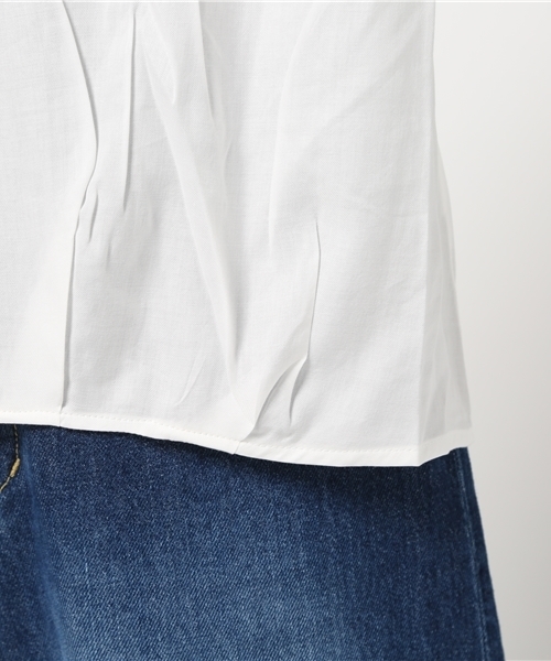 VENCEEXCHANGE（ヴァンスエクスチェンジ）の「スキッパーシャツ（シャツ/ブラウス・レディース・オフホワイト/ダークグリーン/レンガ・MEDIUM）」の9枚目の写真