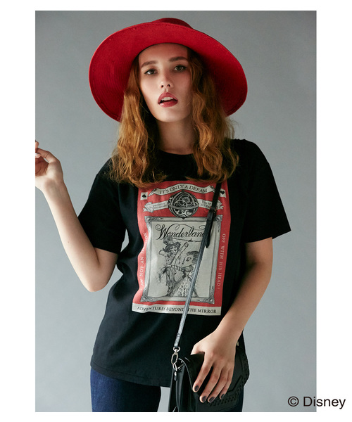 MOUSSY（マウジー）の「【ZOZOTOWN先行】WONDERLAND TSJ（Tシャツ/カットソー・レディース・ホワイト/ブラック・FREE）」の2枚目の写真