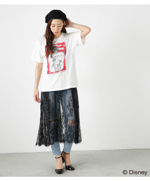 MOUSSY（マウジー）の「【ZOZOTOWN先行】WONDERLAND TSJ（Tシャツ/カットソー・レディース・ホワイト/ブラック・FREE）」の10枚目の写真