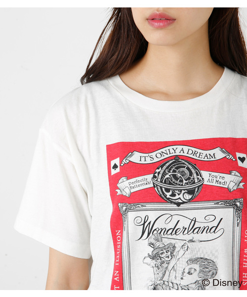 MOUSSY（マウジー）の「【ZOZOTOWN先行】WONDERLAND TSJ（Tシャツ/カットソー・レディース・ホワイト/ブラック・FREE）」の8枚目の写真