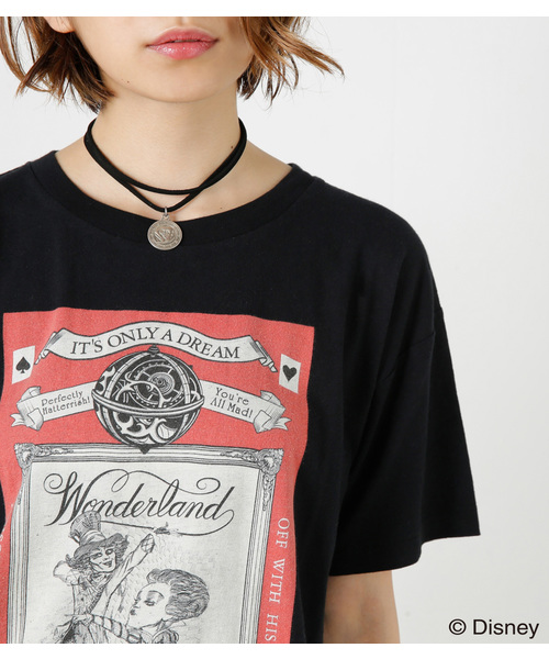 MOUSSY（マウジー）の「【ZOZOTOWN先行】WONDERLAND TSJ（Tシャツ/カットソー・レディース・ホワイト/ブラック・FREE）」の4枚目の写真