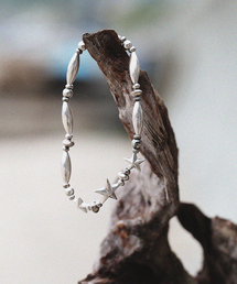 SunKu(TN)STAR BEADS BRACELET-SILVER(uXbg)