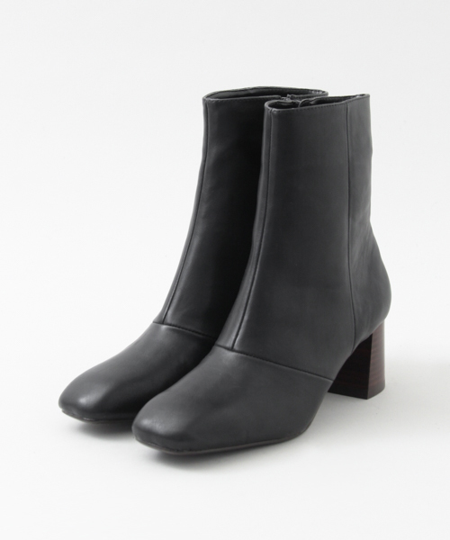 RODE SKO（ロデスコ）の「RODE SKO PILAR スクエアトゥショートブーツ（ブーツ・レディース・キャメル/ブラック・36/38/37）」の2枚目の写真