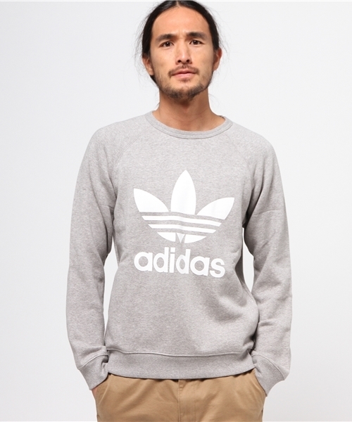 adidas（アディダス）の「【adicolor】 スウェット [TREFOIL CREW]（スウェット・メンズ・ブラック/ブルー/ライトグレー/ホワイト・MEDIUM/XX-LARGE/XXX-LARGE/X-SMALL/SMALL/LARGE/X-LARGE）」の3枚目の写真