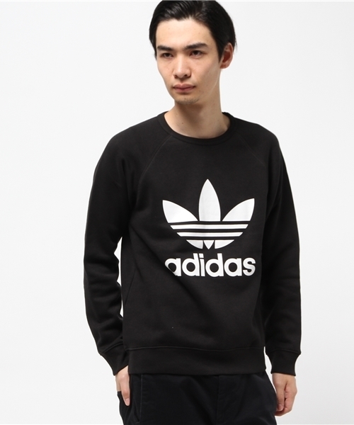 adidas（アディダス）の「【adicolor】 スウェット [TREFOIL CREW]（スウェット・メンズ・ブラック/ブルー/ライトグレー/ホワイト・MEDIUM/XX-LARGE/XXX-LARGE/X-SMALL/SMALL/LARGE/X-LARGE）」の2枚目の写真