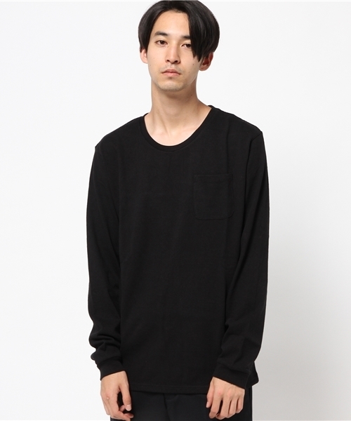 Denime(ドゥニーム)の「無地ロングスリーブTEE(Tシャツ/カットソー・メンズ・キャメル/ホワイト/グレー/ブラック/ネイビー・SMALL/X-LARGE/LARGE/MEDIUM)」の1枚目の写真