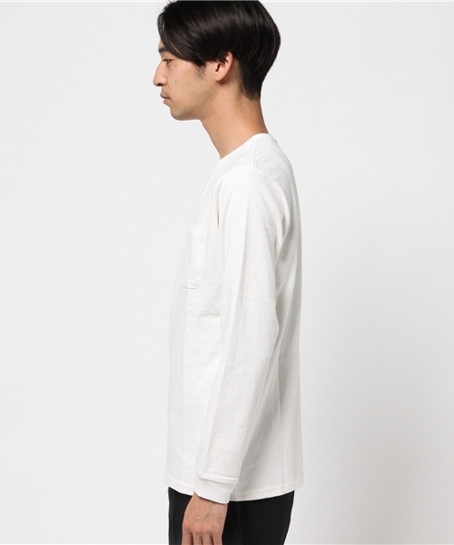 Denime(ドゥニーム)の「無地ロングスリーブTEE(Tシャツ/カットソー・メンズ・キャメル/ホワイト/グレー/ブラック/ネイビー・SMALL/X-LARGE/LARGE/MEDIUM)」の7枚目の写真