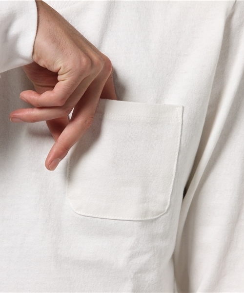 Denime(ドゥニーム)の「無地ロングスリーブTEE(Tシャツ/カットソー・メンズ・キャメル/ホワイト/グレー/ブラック/ネイビー・SMALL/X-LARGE/LARGE/MEDIUM)」の11枚目の写真