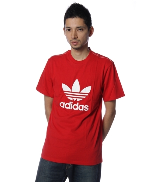 adidas Originals（アディダスオリジナルス）の「TREFOIL TEE（Tシャツ/カットソー・メンズ・ホワイト/ブラック/ネイビー/レッド・MEDIUM/LARGE/X-LARGE）」の4枚目の写真