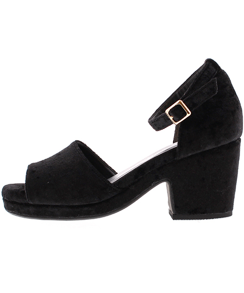 JELLY BEANS（ジェリービーンズ）の「ベロアウエッジサンダル(204-2092)JELLY BEANS(ジェリービーンズ)（サンダル・レディース・ピンク/モカ/ブルー/ブラック・M/L/LL/S）」の13枚目の写真