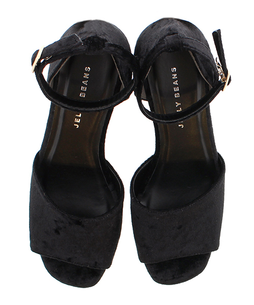 JELLY BEANS（ジェリービーンズ）の「ベロアウエッジサンダル(204-2092)JELLY BEANS(ジェリービーンズ)（サンダル・レディース・ピンク/モカ/ブルー/ブラック・M/L/LL/S）」の15枚目の写真