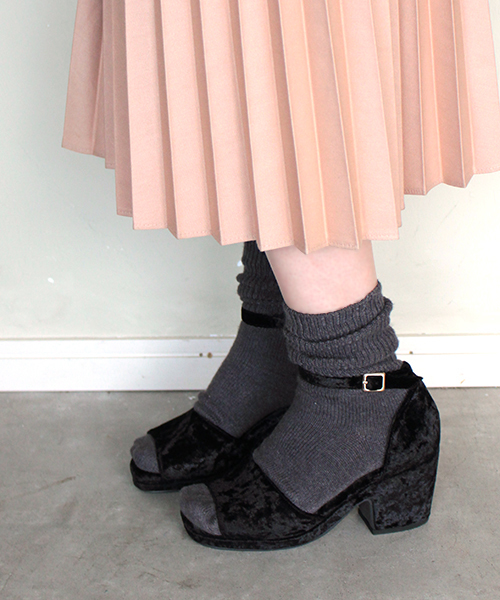 JELLY BEANS（ジェリービーンズ）の「ベロアウエッジサンダル(204-2092)JELLY BEANS(ジェリービーンズ)（サンダル・レディース・ピンク/モカ/ブルー/ブラック・M/L/LL/S）」の12枚目の写真