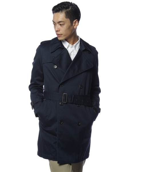 green label relaxing(グリーンレーベルリラクシング)の「CTN/GABA WASHED トレンチコート(トレンチコート・メンズ・オリーブ/ネイビー・SMALL/MEDIUM/LARGE)」の1枚目の写真